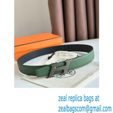 Hermes H Speed belt buckle  &  Reversible leather strap 32 mm 04 2023